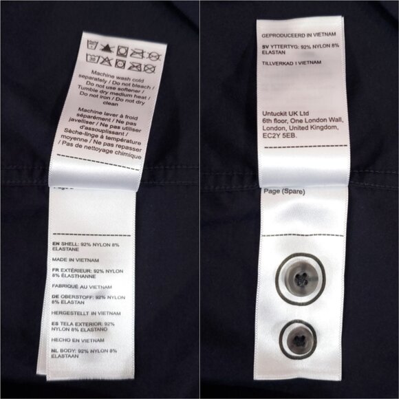 UNTUCKit Gironde Mens Size XXL Black Performance LS Button Up Shirt Stretch - Picture 12 of 14